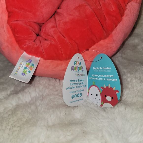 New DELITA Dragon Fruit & BAIDEN Dragon FlipAMallows Original Squishamallow 12" - Picture 7 of 13